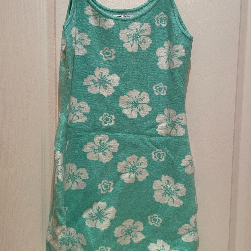 American Eagle Outfitters Teal and White Knit Dress